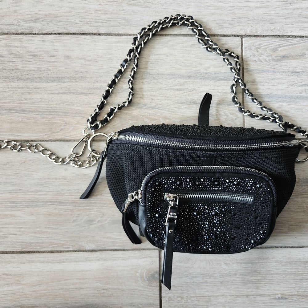 Steve Madden Black Sequin Crossbody Bag